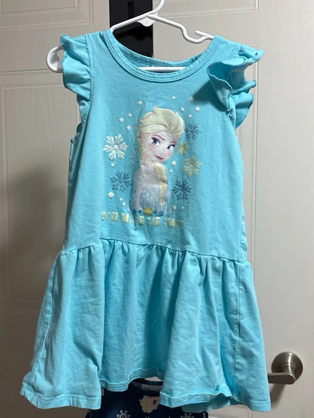 Disney Aqua Girls Top with Elsa Accent